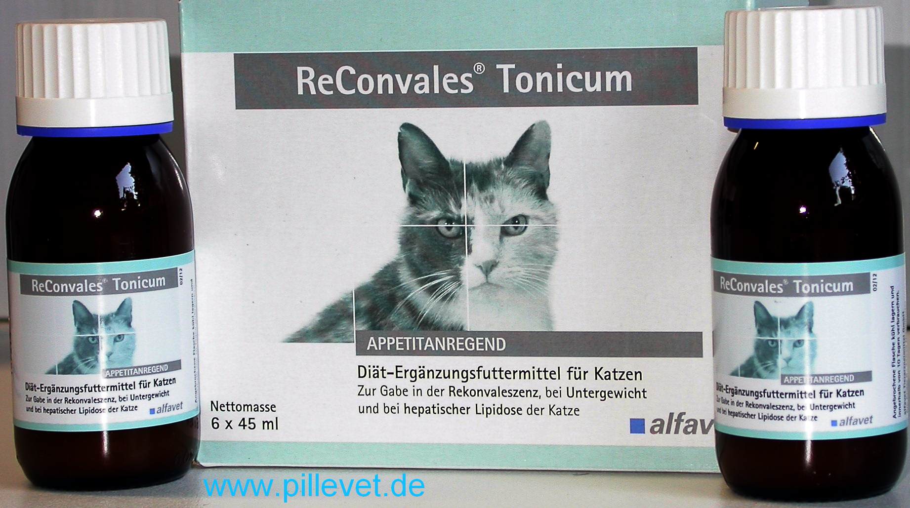 pillevetReConvales® Tonicum Katze 6x45 ml untergewicht, schwäche